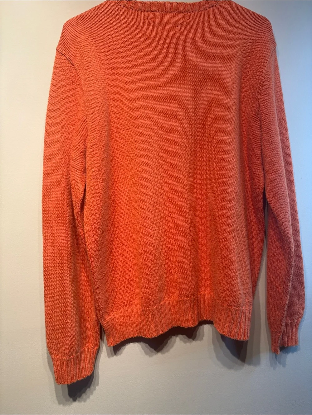Polo by Ralph Lauren Coral-Orange Crewneck Sweater
